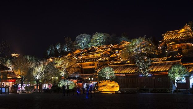 Traditional rooftops of Lijiang Old Town, Yunnan, China